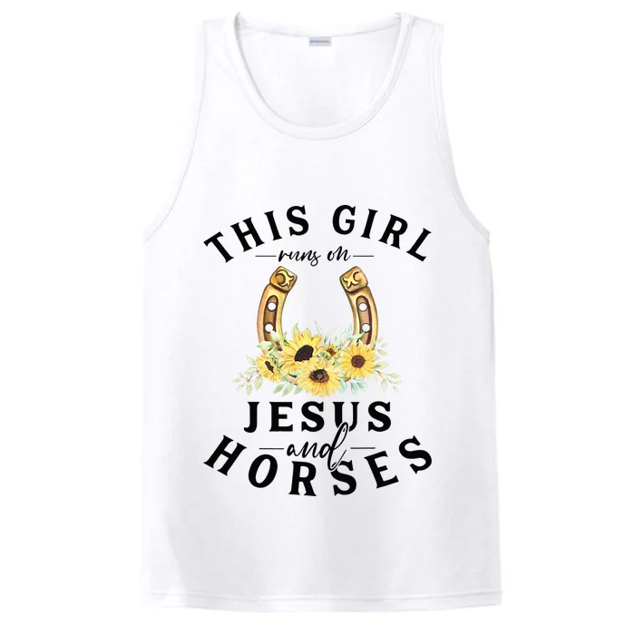 Christian Gifts Jesus And Horses Horse Performance Tank