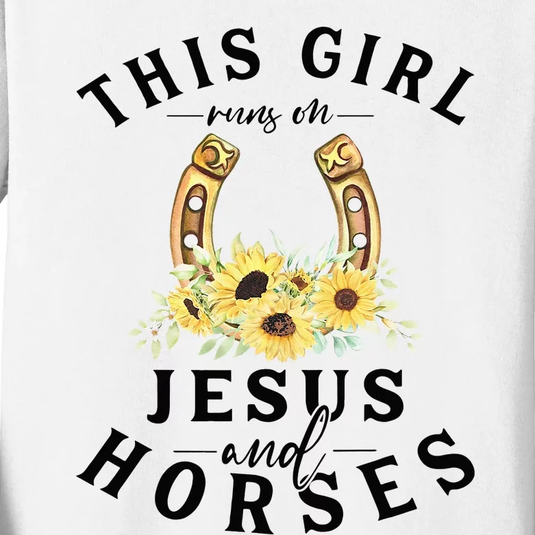 Christian Gifts Jesus And Horses Horse Kids Long Sleeve Shirt