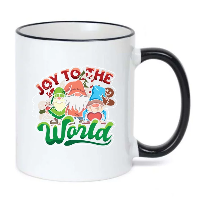 Christmas Gnomes Joy To The World Xmas Gnomies Gift Black Color Changing Mug