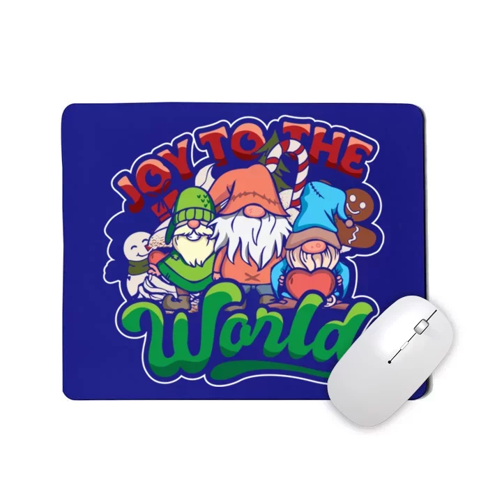 Christmas Gnomes Joy To The World Xmas Gnomies Gift Mousepad