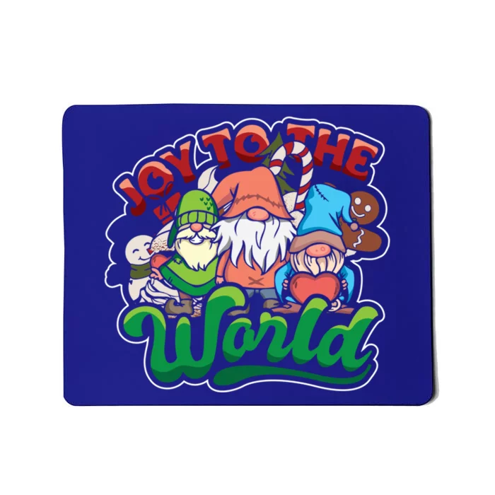 Christmas Gnomes Joy To The World Xmas Gnomies Gift Mousepad