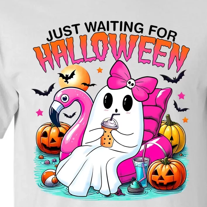 Cute Ghost Just Waiting For Halloween Tall T-Shirt