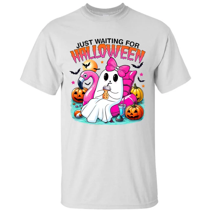 Cute Ghost Just Waiting For Halloween Tall T-Shirt