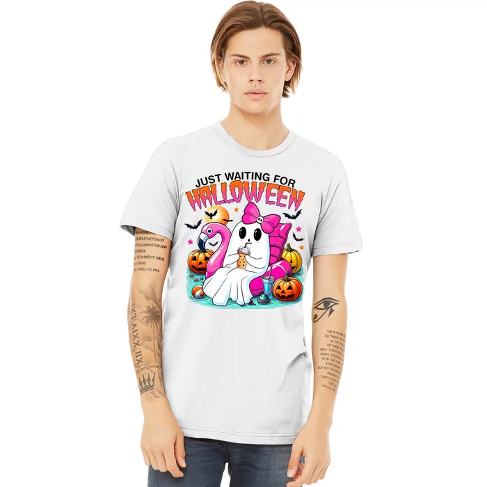 Cute Ghost Just Waiting For Halloween Premium T-Shirt