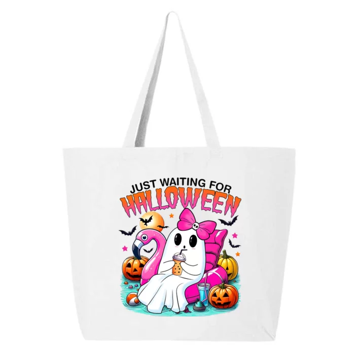 Cute Ghost Just Waiting For Halloween 25L Jumbo Tote