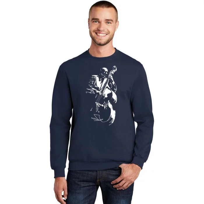 Cool Graphic Jazz Lovers Upright Bass Player Tall Sweatshirt