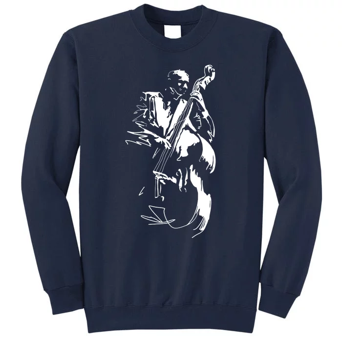 Cool Graphic Jazz Lovers Upright Bass Player Tall Sweatshirt