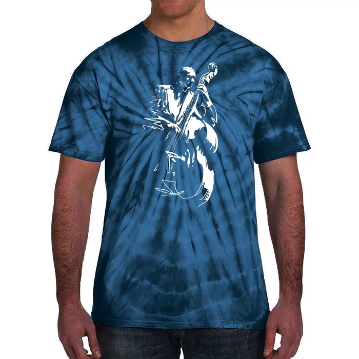 Cool Graphic Jazz Lovers Upright Bass Player Tie-Dye T-Shirt