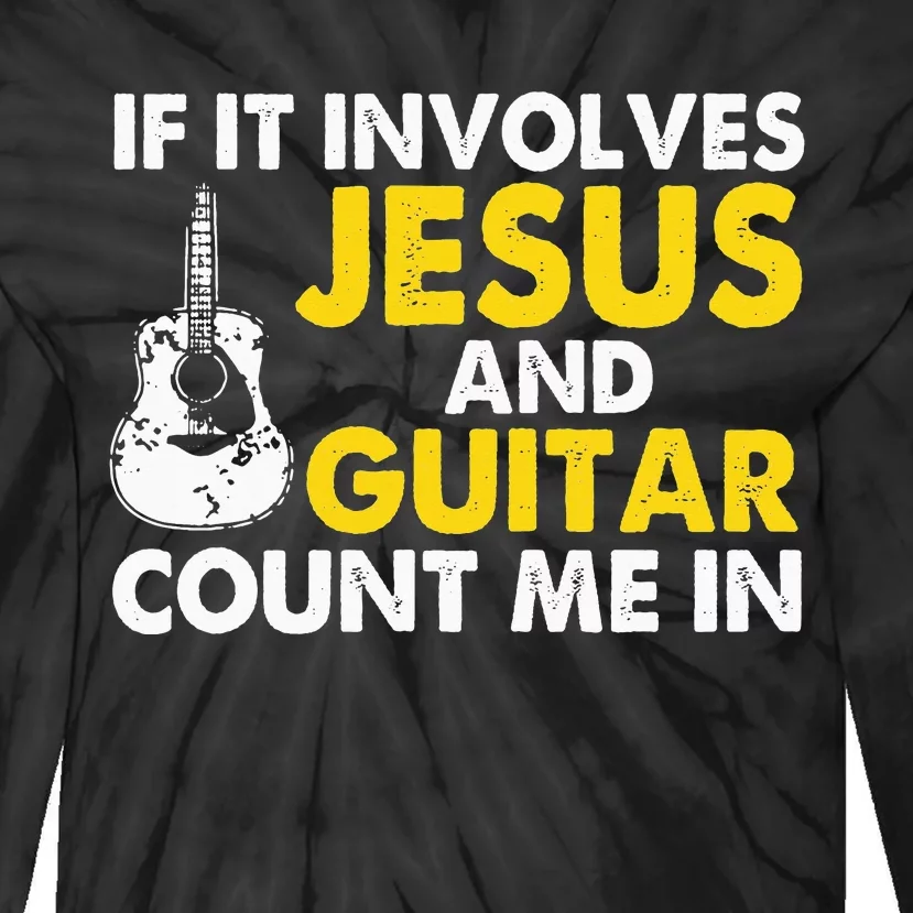 Christian Guitarist Jesus Church Worship Guitar Player Tie-Dye Long Sleeve Shirt