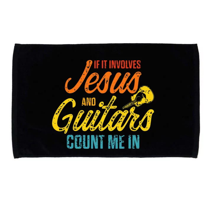 Christian Guitarist Jesus Church Worship Guitar Microfiber Hand Towel