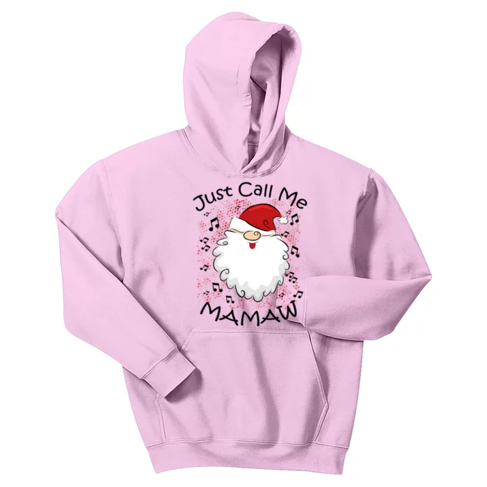 Christmas Gift Just Call Me Mamaw Cute Santa Gift Kids Hoodie