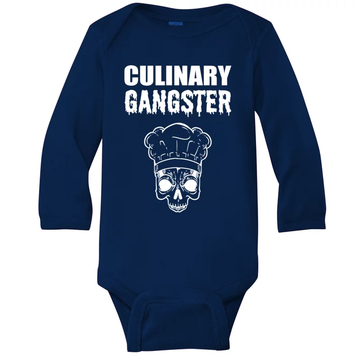 Culinary Gangster Kitchen Ager Gift Baby Long Sleeve Bodysuit