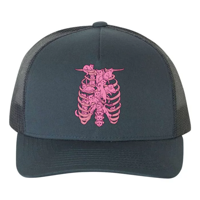 Cameaningful Gift Kitty Cute Gift Skull Skeleton Pastel Goth Clothes Cool Gift Yupoong Adult 5-Panel Trucker Hat