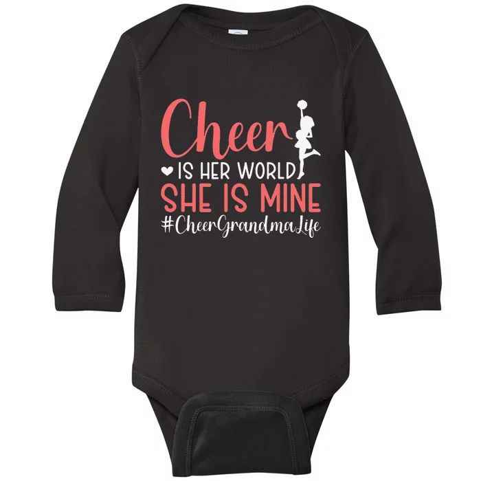 Cheer Grandma Life Cheerleading Grandmother Baby Long Sleeve Bodysuit