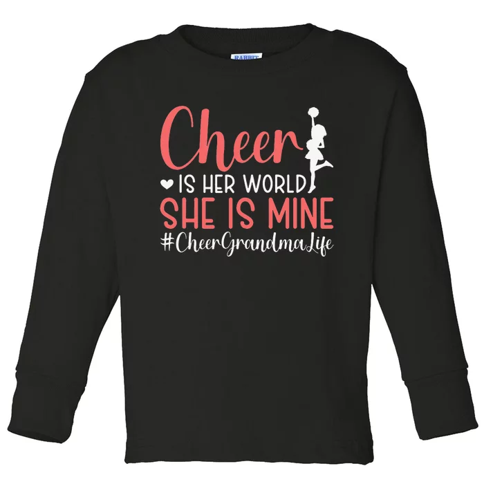 Cheer Grandma Life Cheerleading Grandmother Toddler Long Sleeve Shirt