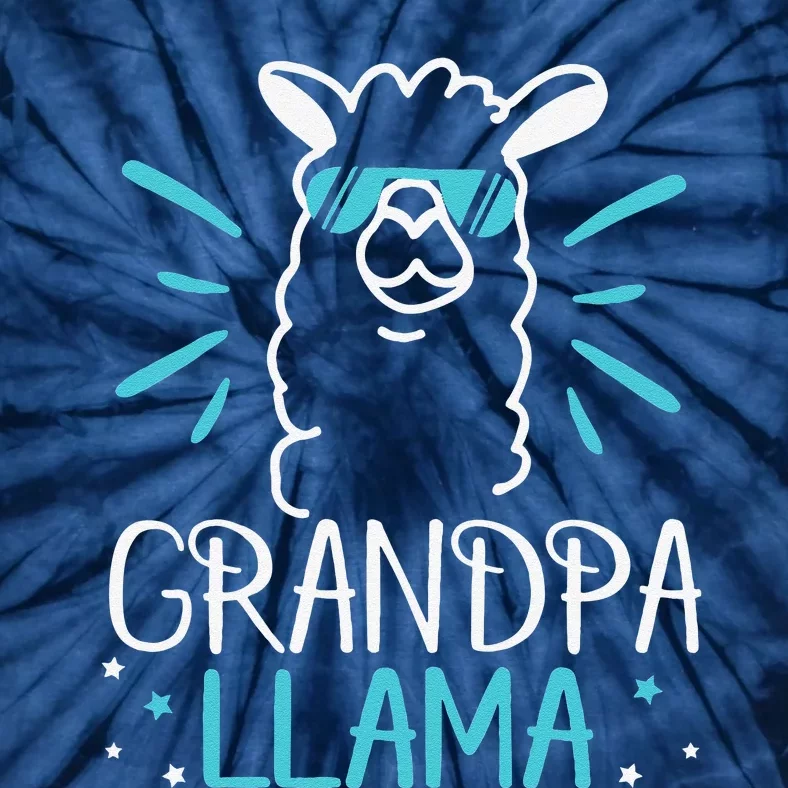 Cool Glass Llama Grandpa Llama Animals Father Parent Tie-Dye T-Shirt