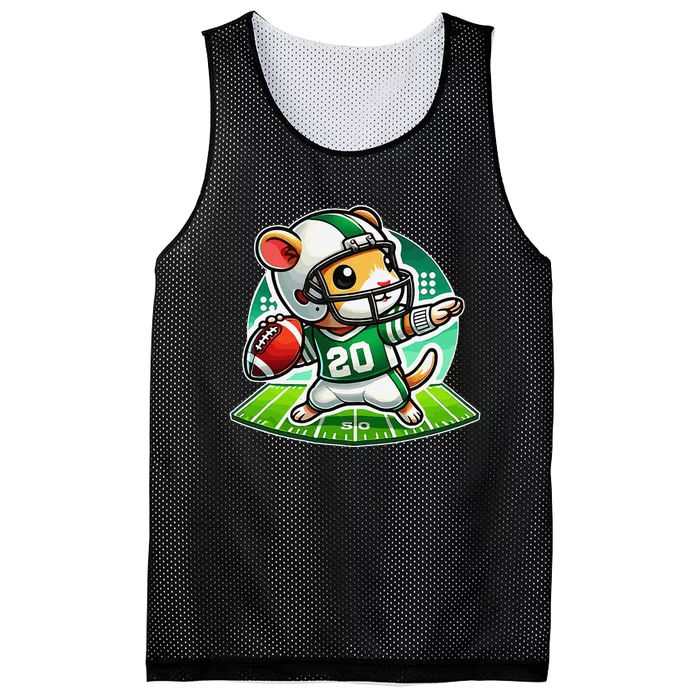 Cute Gerbil Lover Football Player Team Quarterback Mesh Reversible Basketball Jersey Tank