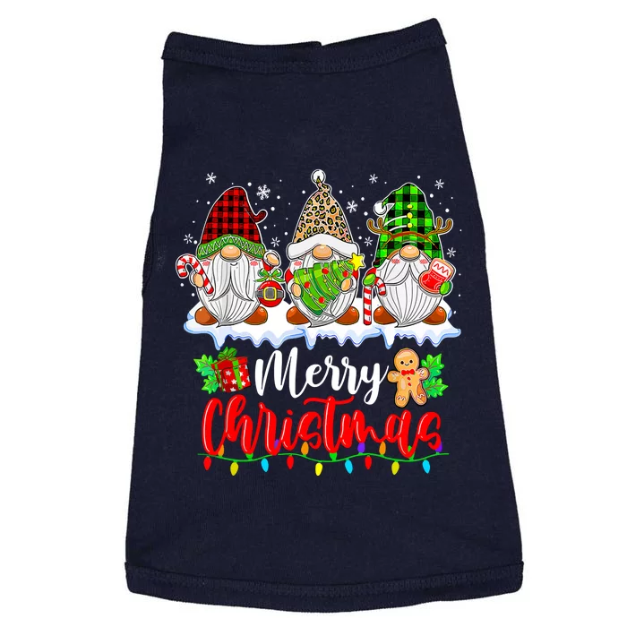 Cute Gnomes Light Family Gnome Xmas Matching Merry Christmas Gift Doggie Tank