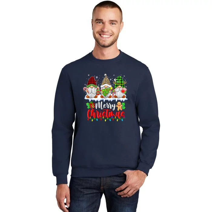 Cute Gnomes Light Family Gnome Xmas Matching Merry Christmas Gift Tall Sweatshirt