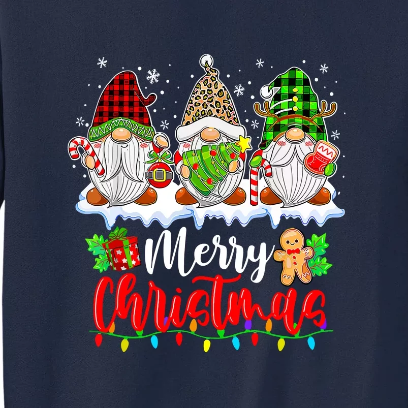 Cute Gnomes Light Family Gnome Xmas Matching Merry Christmas Gift Tall Sweatshirt