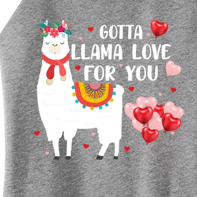 Cute Gotta Llama Love For You Hearts Happy Valentine's Day Cool Gift Women’s Perfect Tri Rocker Tank