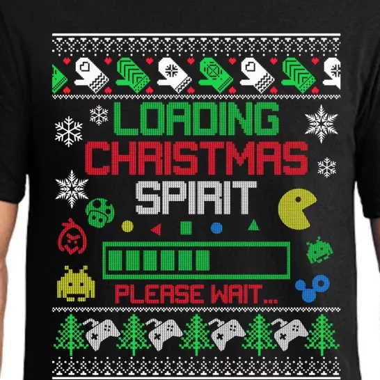 Christmas Gaming Loading Christmas Spirit For Gamer Ugly Gift Pajama Set