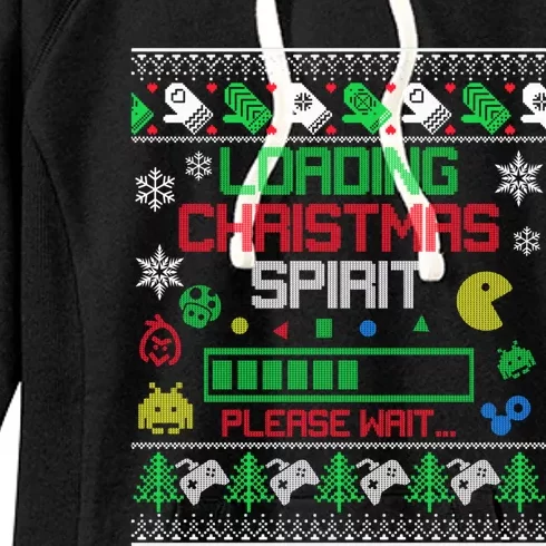 Christmas Gaming Loading Christmas Spirit For Gamer Ugly Gift Women's Fleece Hoodie