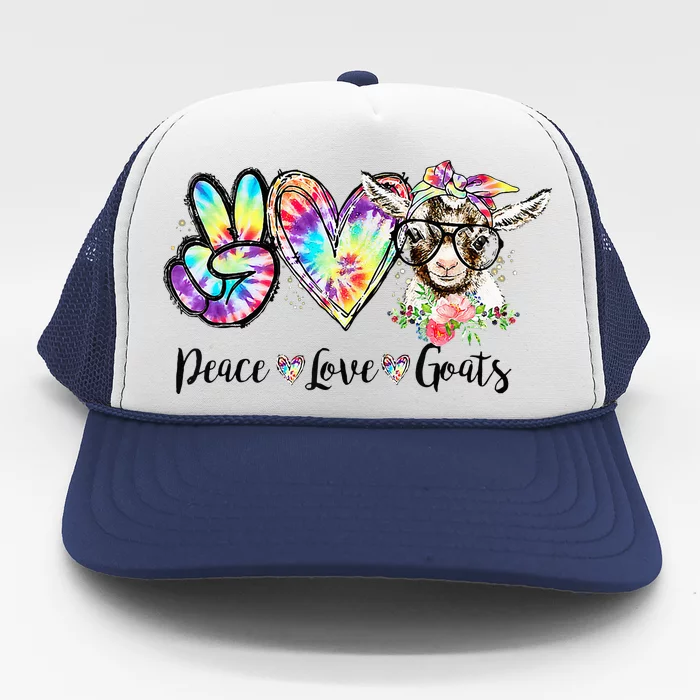 Colorful Goat Lover Gift for Farm Trucker Hat