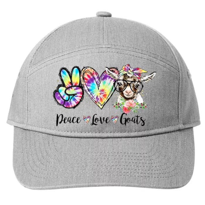 Colorful Goat Lover Gift for Farm 7-Panel Snapback Hat