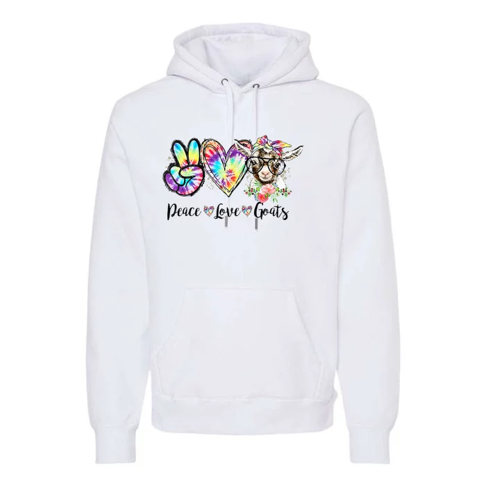 Colorful Goat Lover Gift for Farm Premium Hoodie