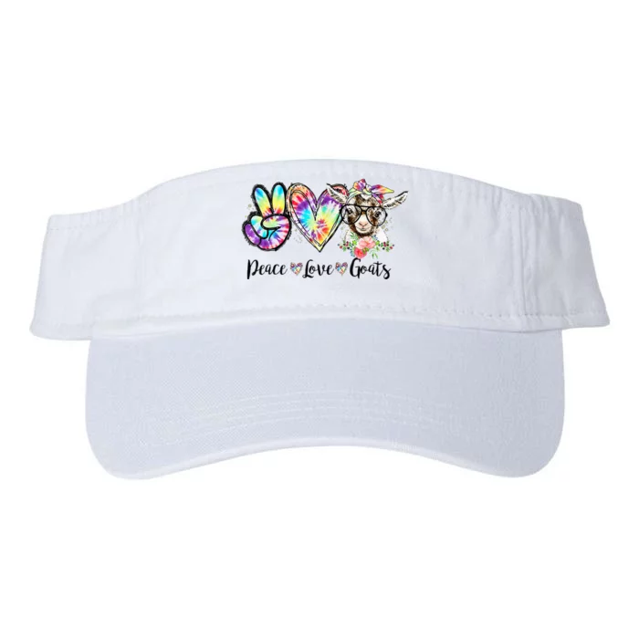 Colorful Goat Lover Gift for Farm Valucap Bio-Washed Visor