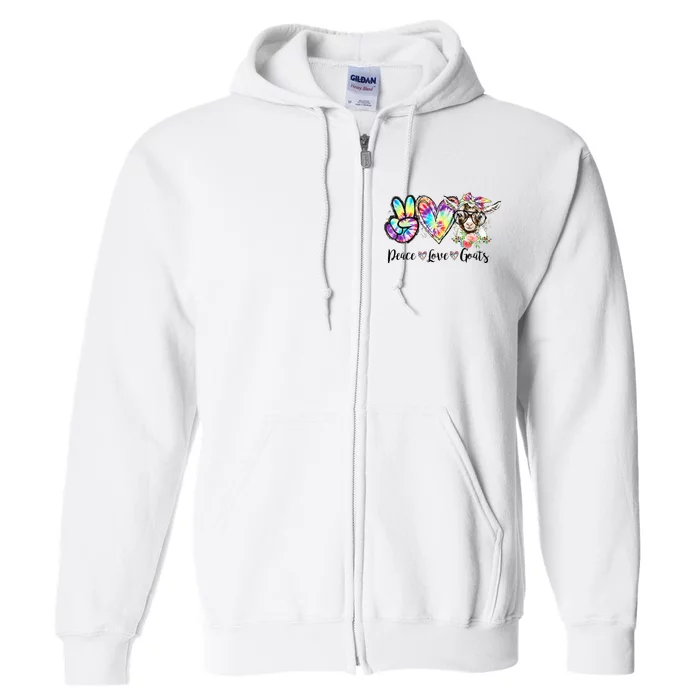 Colorful Goat Lover Gift for Farm Full Zip Hoodie