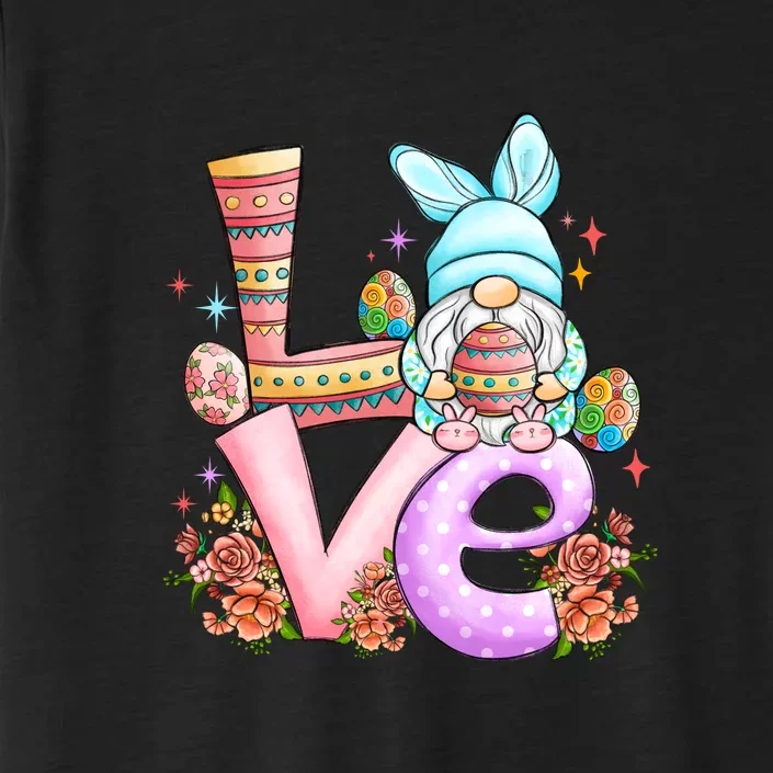 Cute Gnome Love Easter Day Gift Easter Egg Floral ChromaSoft Performance T-Shirt