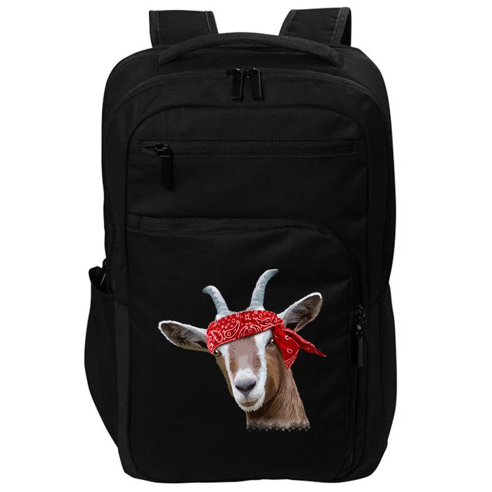 Cute Goat Lover Art Farm Animal Lover Impact Tech Backpack