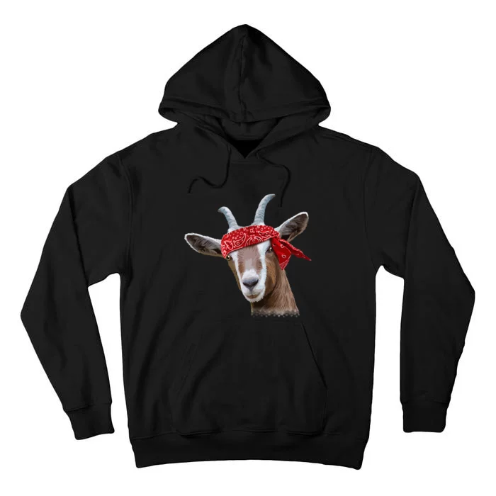 Cute Goat Lover Art Farm Animal Lover Tall Hoodie