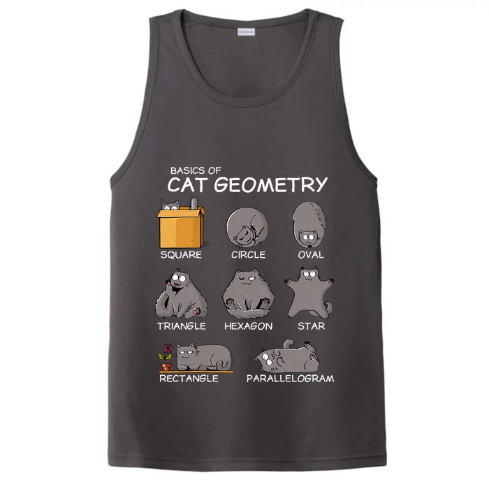 Cat Geometry Math Funny Cat Gifts For Cat Dad Cat Mom Performance Tank