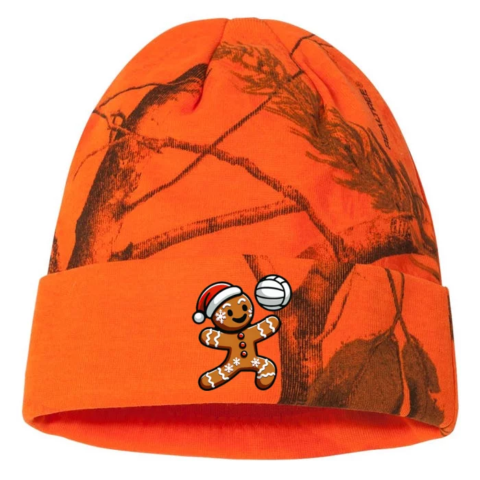 Cute Gingerbread Man Volleyball Christmas Kati - 12in Camo Beanie