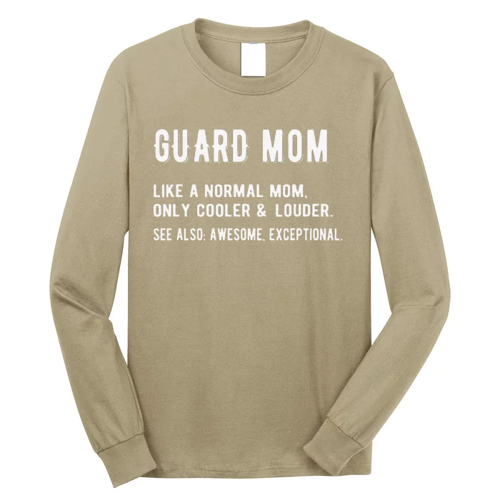 Color Guard Mom Definition Funny Color Guard Mama Long Sleeve Shirt