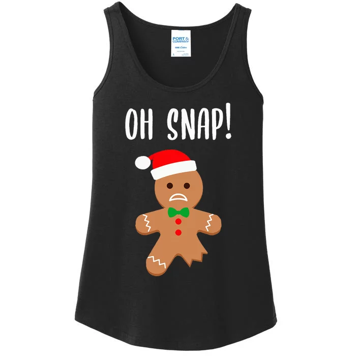 Christmas Gingerbread Man Oh Snap Outfit Pajama Ladies Essential Tank