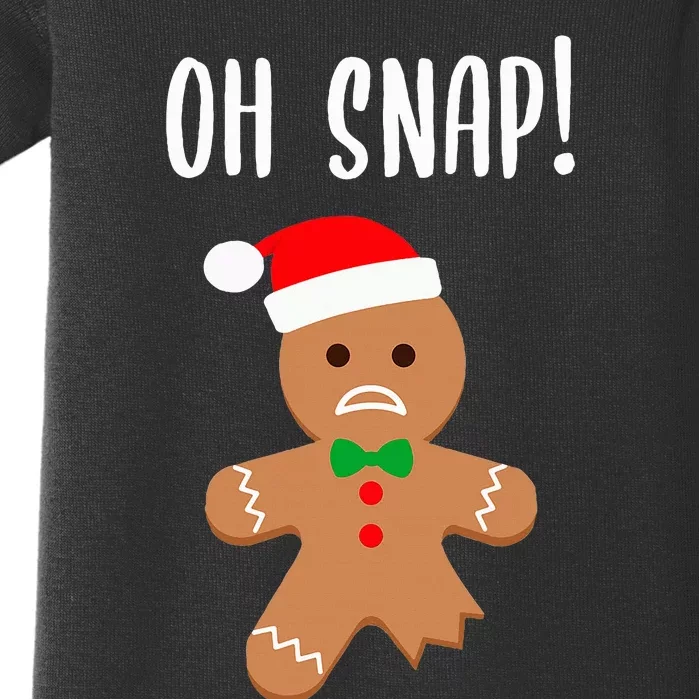 Christmas Gingerbread Man Oh Snap Outfit Pajama Baby Bodysuit