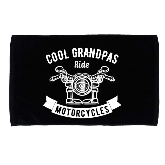 Cool Grandpas Motorcycle Funny Fathers Day Gift Microfiber Hand Towel