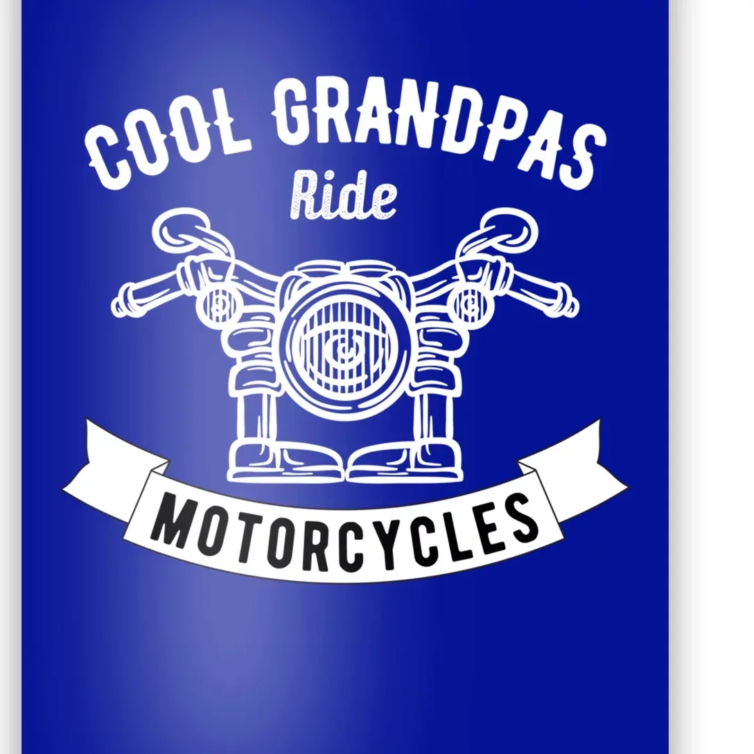 Cool Grandpas Motorcycle Funny Fathers Day Gift Poster