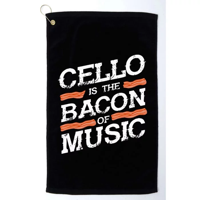 Cellist Gift Musical Instrument Cello Is The Bacon Of Music Platinum Collection Golf Towel