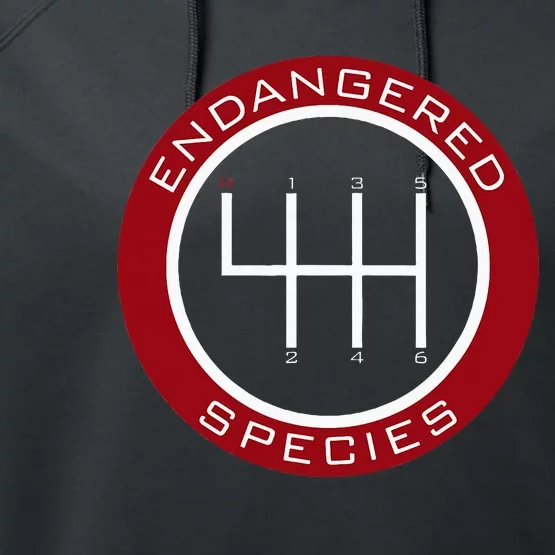 Car Guy Mechanic Endangered Species Manual Shifter Performance Fleece Hoodie