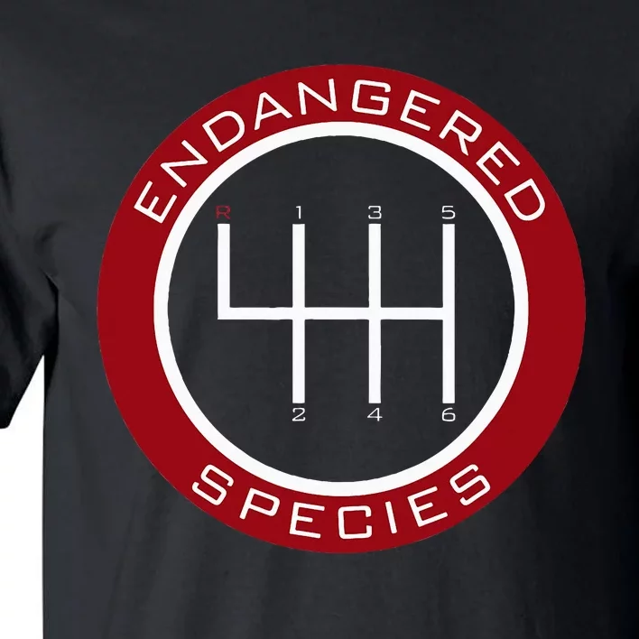 Car Guy Mechanic Endangered Species Manual Shifter Tall T-Shirt