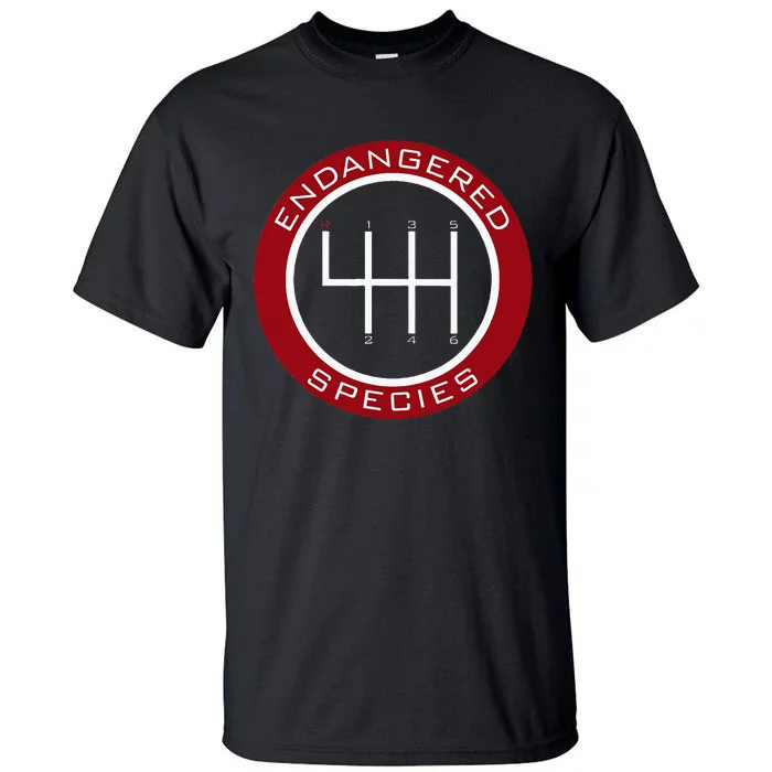 Car Guy Mechanic Endangered Species Manual Shifter Tall T-Shirt