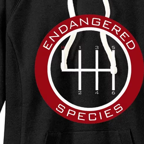 Car Guy Mechanic Endangered Species Manual Shifter Women's Fleece Hoodie