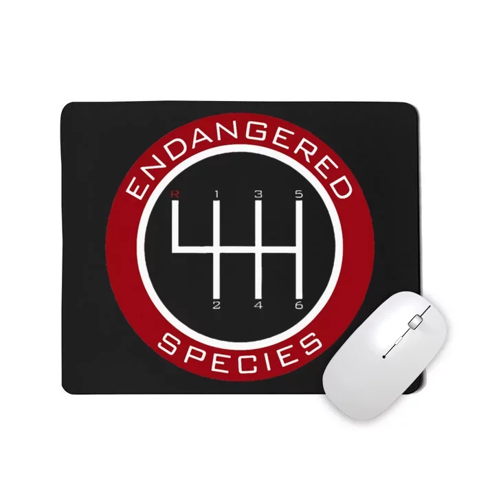 Car Guy Mechanic Endangered Species Manual Shifter Mousepad