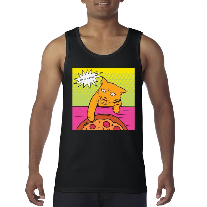 Cat Get Me A Pizza Tank Top