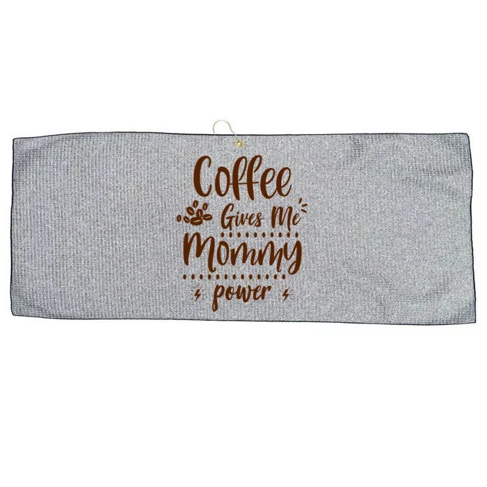 Coffee Gives Me Mommy Power Large Microfiber Waffle Golf Towel